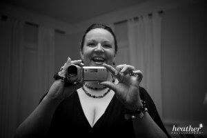The videographer (and sister of the bride)