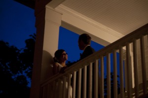 They shared a moment on the balcony