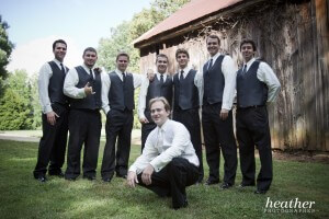 handsome gentlemen all in tow