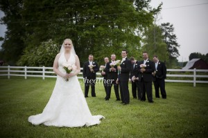 Bride with Groomsmen Wedding Photography Georgia