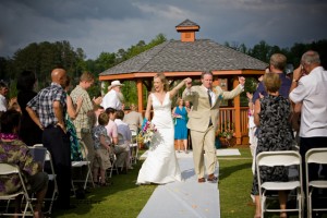 Corissa & Brett dance up the aisle to "Boom Boom Pow"