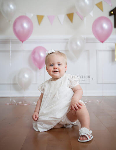 1st birthday photoshoot pink