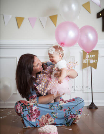 1st birthday photoshoot pink